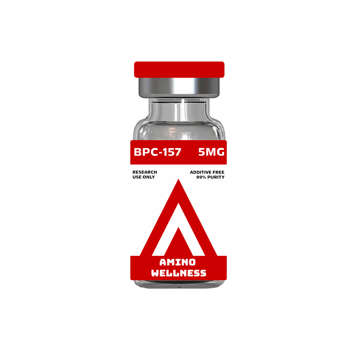 amino wellness bpc157 peptide 5mg, front vial 