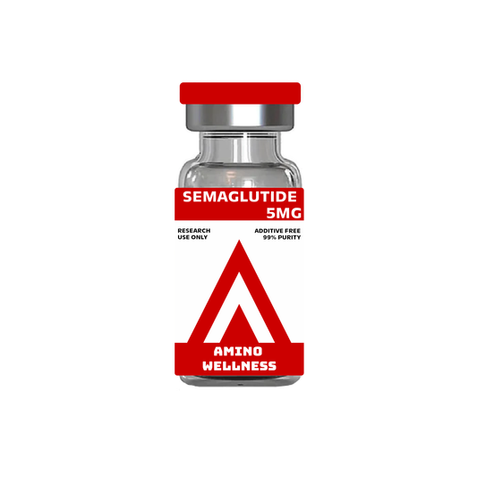 amino wellness semaglutide peptide 5mg, front vial