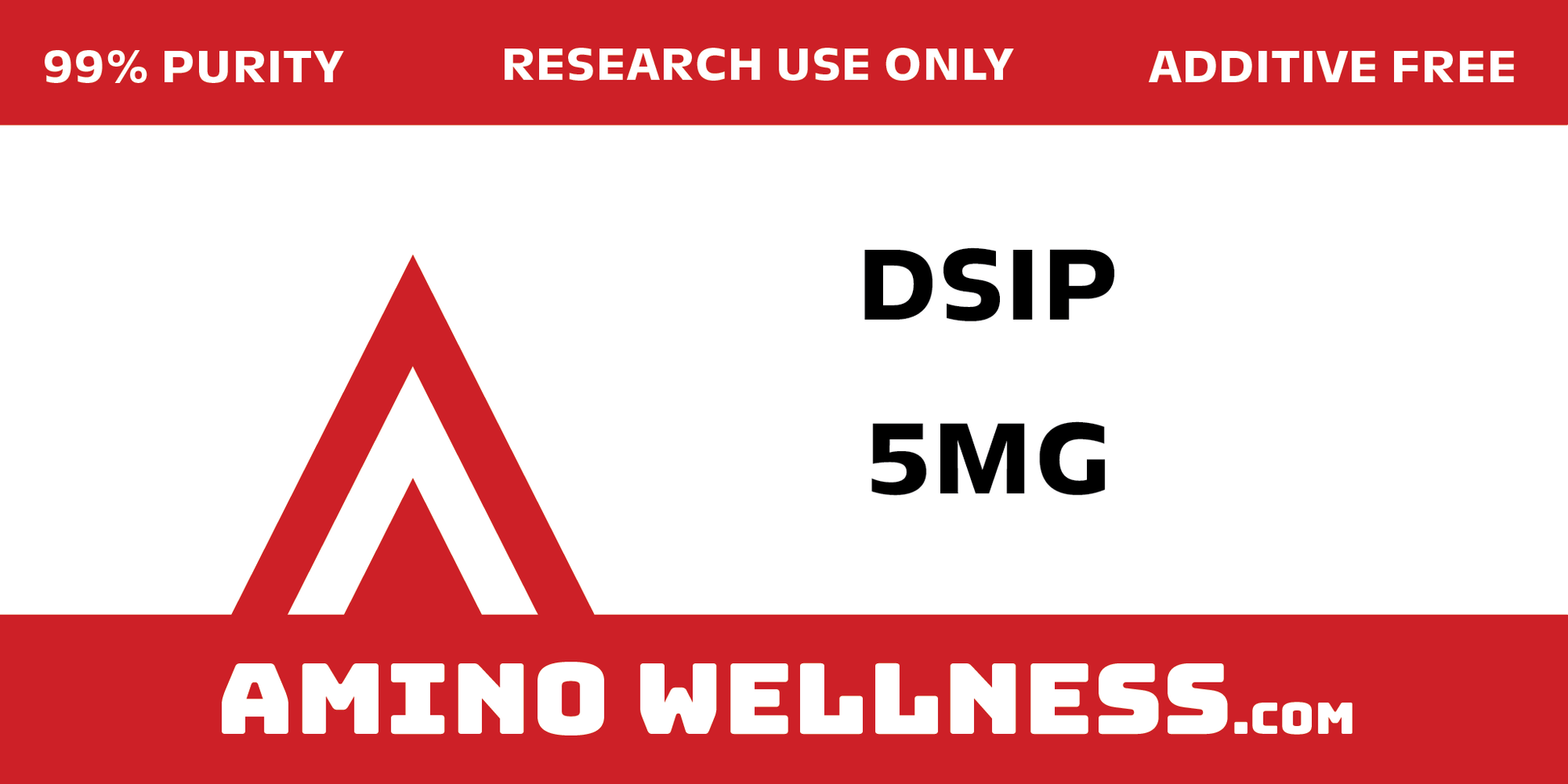 amino wellness DSIP peptide 5mg, product label close up